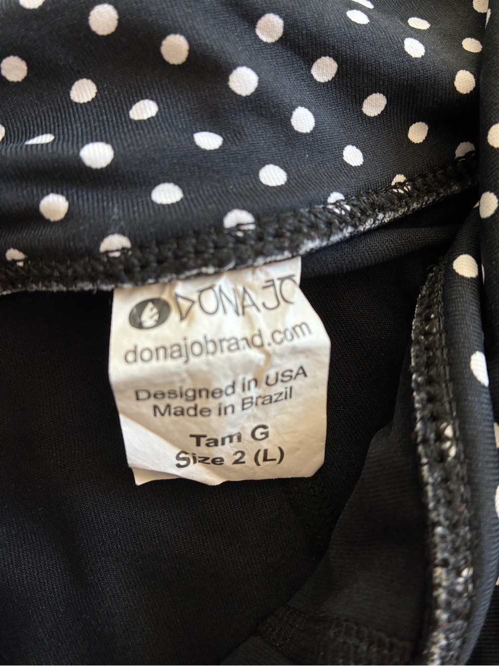 Dona Jo Black Polka Dot Skirted Capri Leggings - Women's Active Pants - Picture 2 of 5